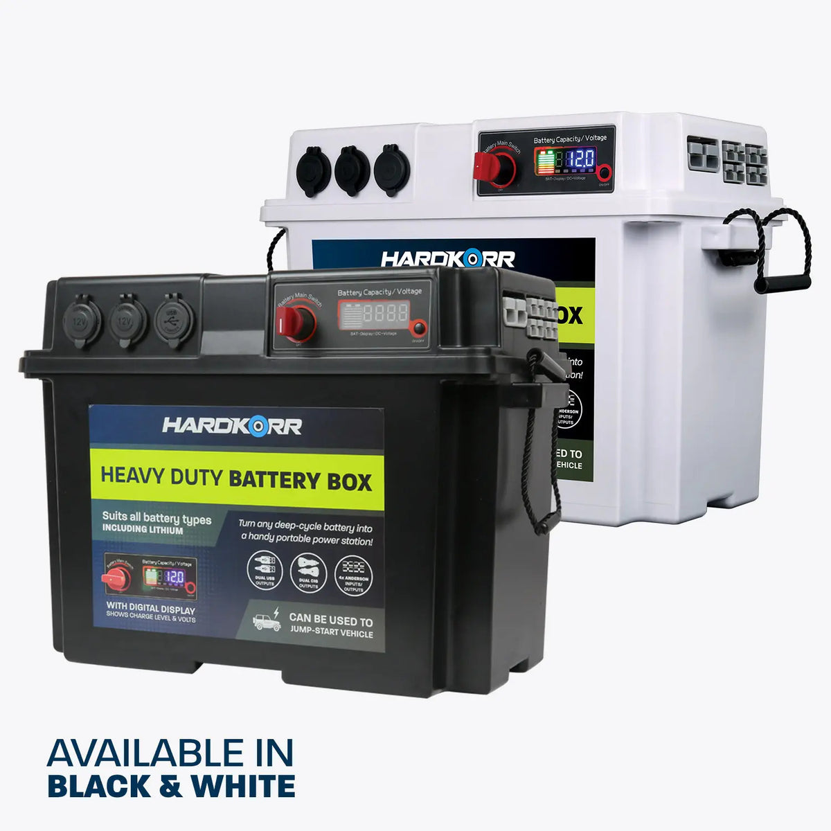 Hard Korr Heavy Duty Battery Box Black Deep Cycle The Merchants Australia