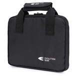 Black carrying case with 'Evolution Gear' logo on a white background