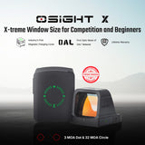 Side view of Olight Osight X Reflex Sight with magnetic charging cover