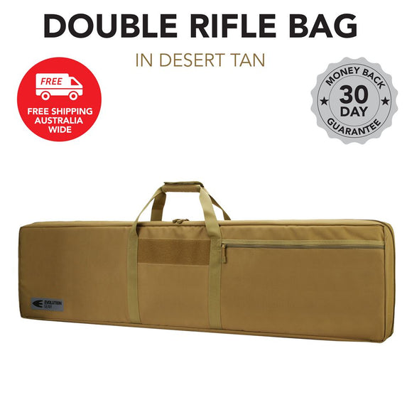 Double Rifle Gun Case Tan Evolution Gear